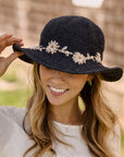 Fleur Noir Sun Hat UPF 35