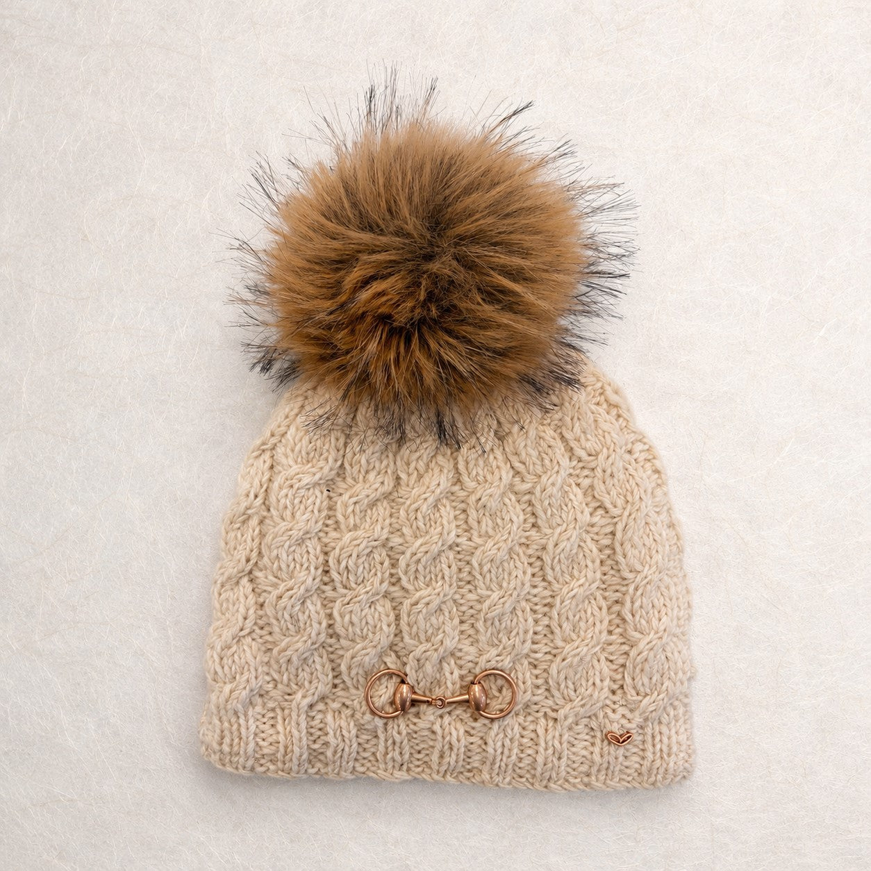 Equestrian Ecru Knit Beanie