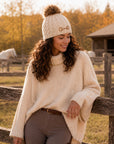 Equestrian Ecru Knit Beanie