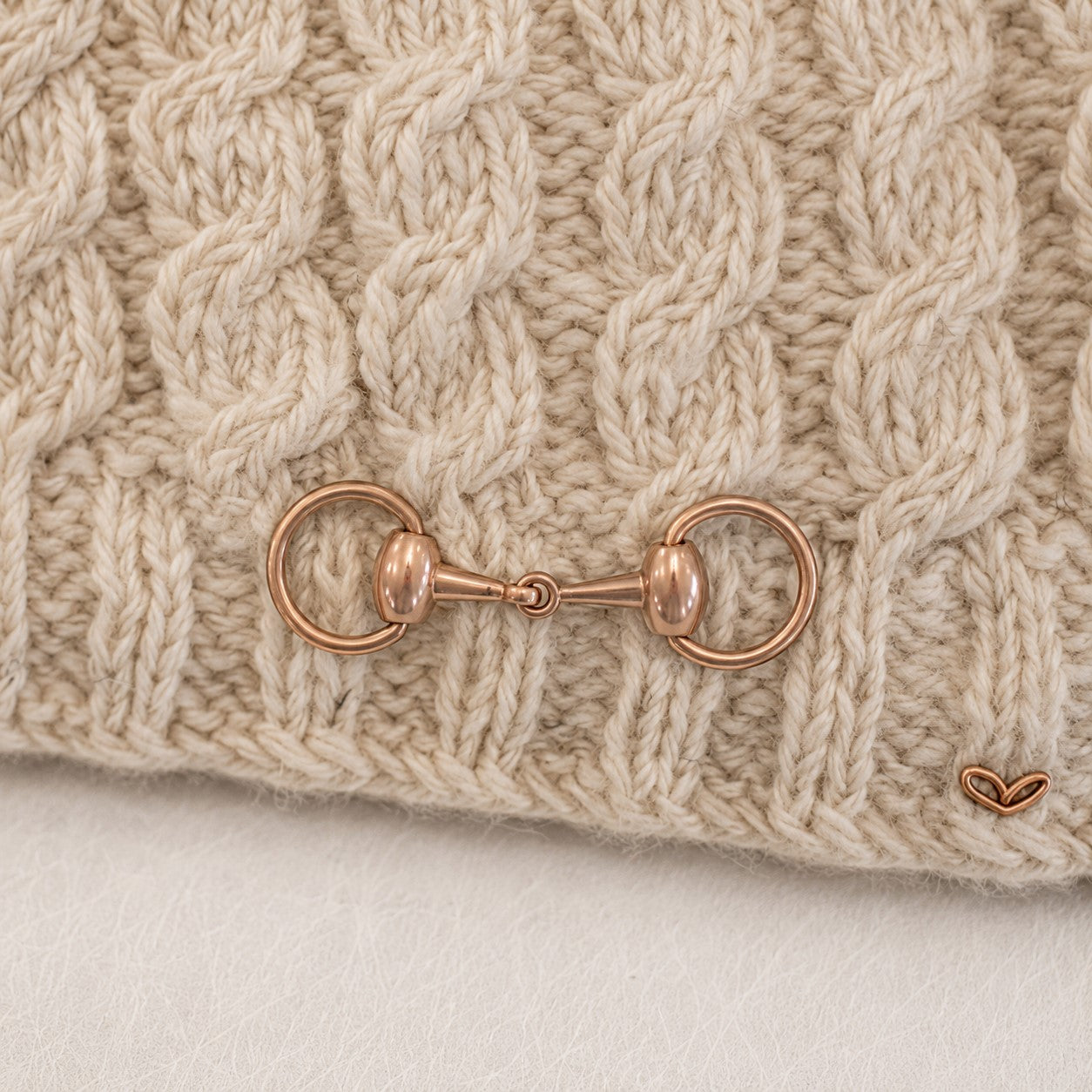 Equestrian Ecru Knit Beanie