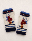Color Block Embroidered Knit Gloves - Nantucket Winter