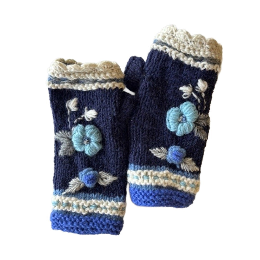 Color Block Arctic Knit Handwarmers