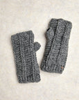 Brecken Heather Gray Knit Handwarmers