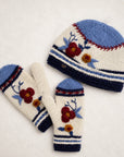 Color Block Embroidered Knit Mittens - Nantucket Winter