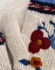Color Block Embroidered Knit Mittens - Nantucket Winter
