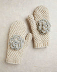 Chantilly Ecru Knit Mittens