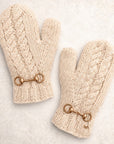 Equestrian Ecru Knit Mittens