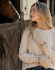 Equestrian Ecru Knit Mittens