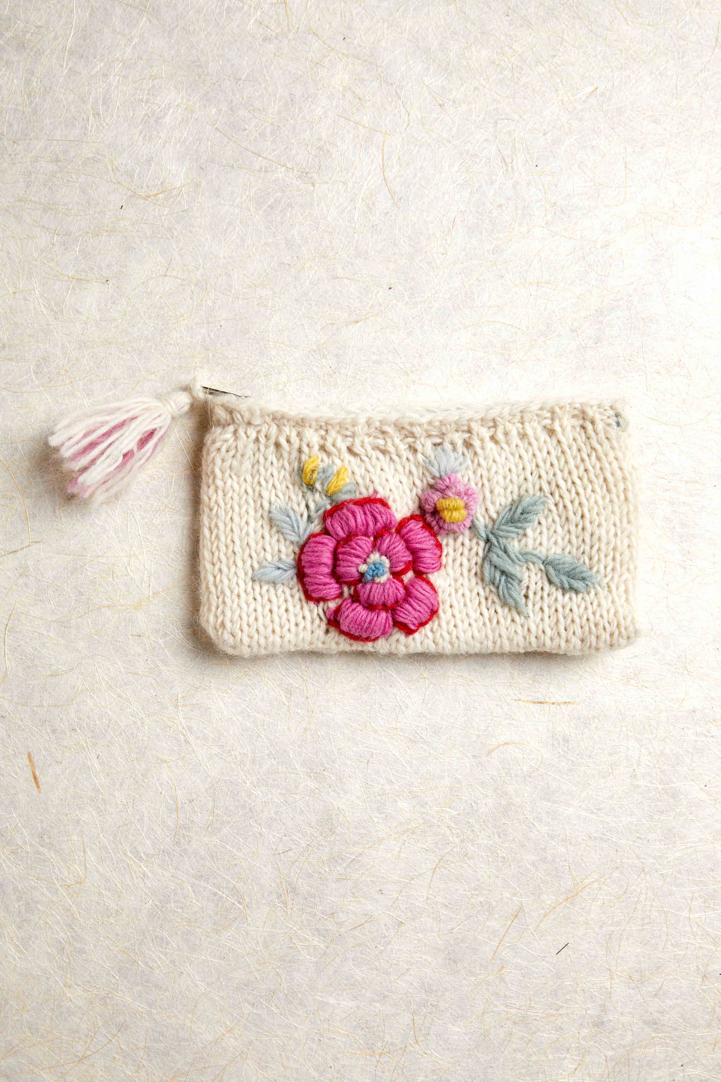 Color Block Pink Jewelry Pouch