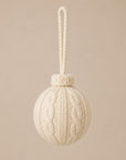 Heirloom Knit Ornament- Cable Ecru