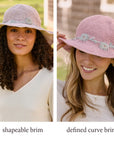 Fleur Dusty Rose Sun Hat UPF 35