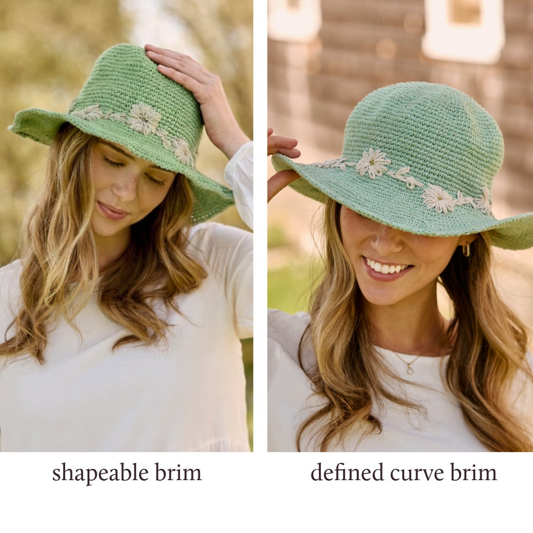 Fleur Seafoam Sun Hat UPF 35