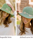 Fleur Seafoam Sun Hat UPF 35