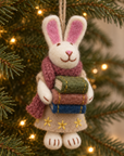 Hand-Felted Wool Ornament – Hazel the Reader