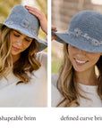 Fleur Slate Cloud Sun Hat UPF 35
